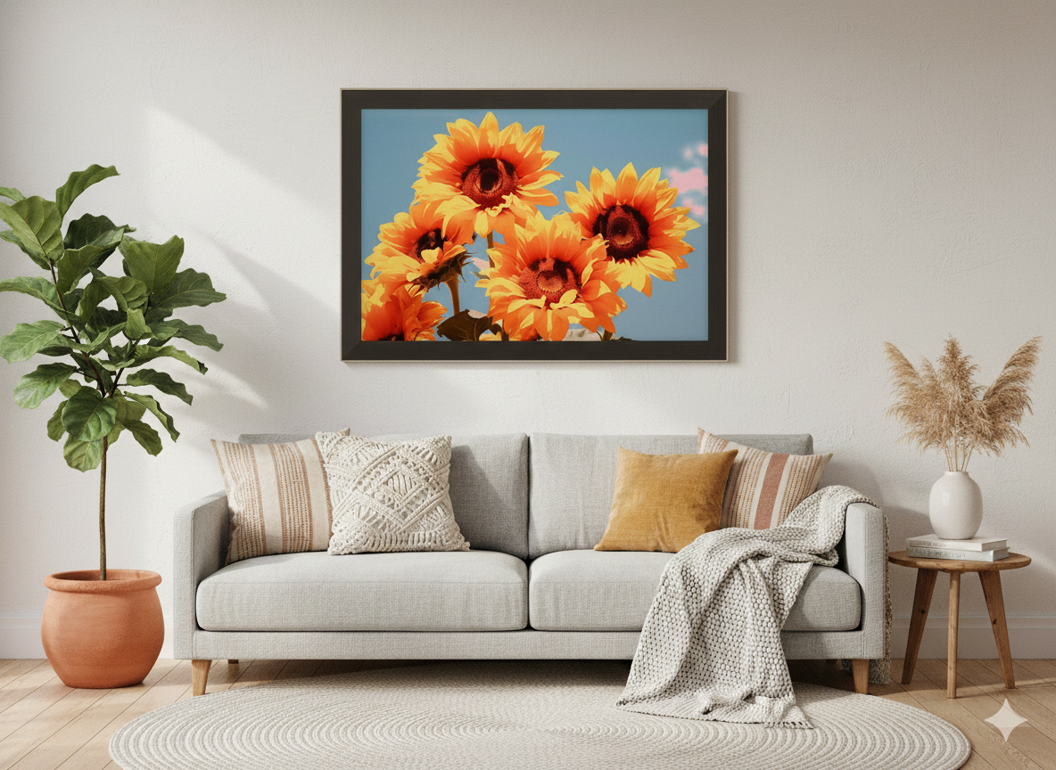 Floral art prints: Soft tones that blend in or bright prints that pop